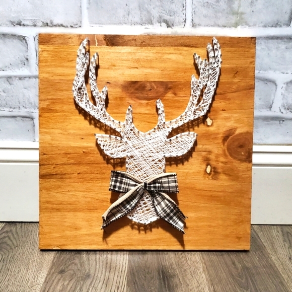 Hand Crafted Other - Hand made deer head string art
